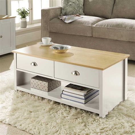 Special Cream Coffee Table With Storage